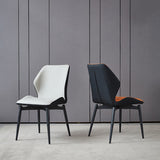 Modern Style Kitchen Metal Dining Chairs Wingback Dining Armless Side Chair