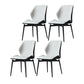 Modern Style Kitchen Metal Dining Chairs Wingback Dining Armless Side Chair