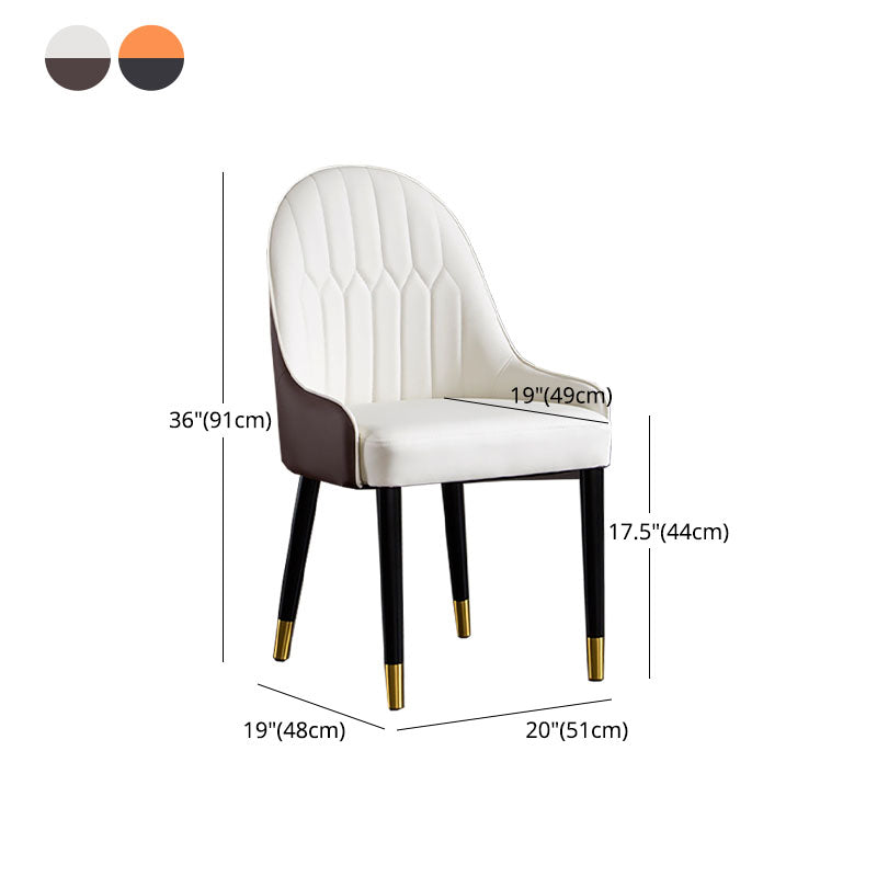 Scandinavian Upholstered Dining Side Chairs Solid Back Dining Side Chair Clearhalo 'Dining Chairs' 'Dining Tables & Seating' 'dining_chair' 'furn' 'furn_dining_chair' 'Furniture' 'Kitchen & Dining Furniture' 5648277