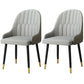 Scandinavian Solid Back Arm Chairs Leather Dining Side Chairs Grey 2 Piece Set Clearhalo 'Dining Chairs' 'Dining Tables & Seating' 'dining_chair' 'furn' 'furn_dining_chair' 'Furniture' 'Kitchen & Dining Furniture' 5648282