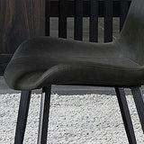 現代のアームレスダイニングチェアマット仕上げレザーカーブドパーソンズサイドチェア