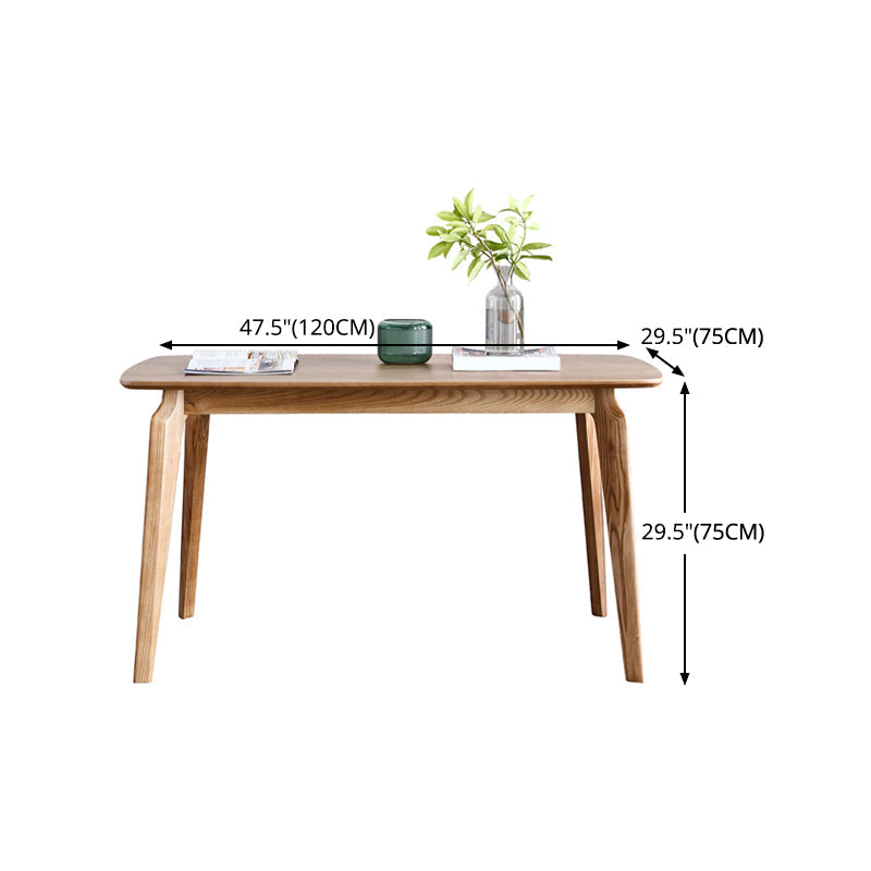 Modern Ash Wood Kitchen Table for Restaurant Rectangle Dining Table with 4 Legs Clearhalo 'Dining Tables & Seating' 'Dining Tables' 'dining_table' 'furn' 'furn_dining_table' 'Furniture' 'Kitchen & Dining Furniture' 5648387