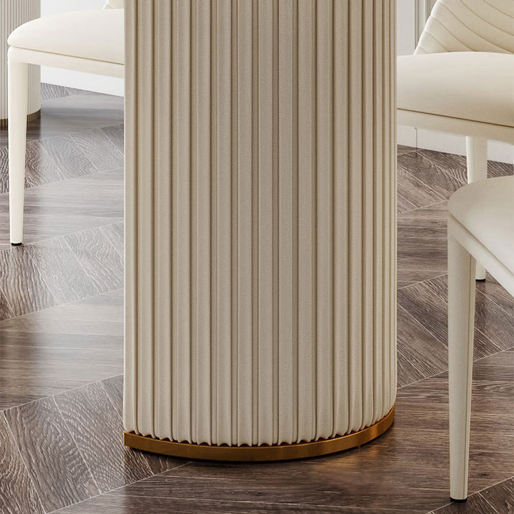 焼結石ダイニングテーブル伝統的な豪華な楕円形のダイニングテーブル