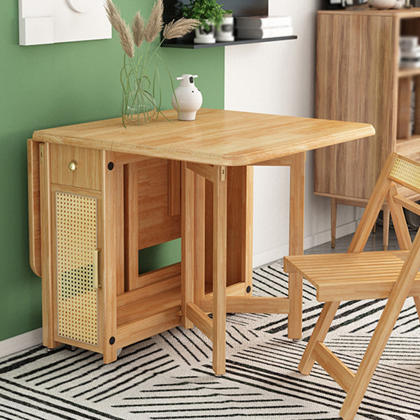 Mid-Century Table Solid Wood Folding Dining Site Table,51.2"L x 35.4"W x 29.5"H Clearhalo 'Dining Tables & Seating' 'Dining Tables' 'dining_table' 'furn' 'furn_dining_table' 'Furniture' 'Kitchen & Dining Furniture' 5648515