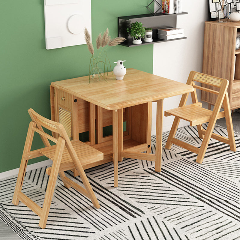 Mid-Century Table Solid Wood Folding Dining Site Table,51.2"L x 35.4"W x 29.5"H Clearhalo 'Dining Tables & Seating' 'Dining Tables' 'dining_table' 'furn' 'furn_dining_table' 'Furniture' 'Kitchen & Dining Furniture' 5648520