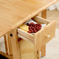 Mid-Century Table Solid Wood Folding Dining Site Table,51.2"L x 35.4"W x 29.5"H Clearhalo 'Dining Tables & Seating' 'Dining Tables' 'dining_table' 'furn' 'furn_dining_table' 'Furniture' 'Kitchen & Dining Furniture' 5648522