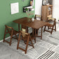 Mid-Century Table Solid Wood Folding Dining Site Table,51.2"L x 35.4"W x 29.5"H Clearhalo 'Dining Tables & Seating' 'Dining Tables' 'dining_table' 'furn' 'furn_dining_table' 'Furniture' 'Kitchen & Dining Furniture' 5648529