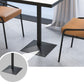 Sintered Stone Dining Table Industrial Square Dining Table with Metal Base Clearhalo 'Dining Tables & Seating' 'Dining Tables' 'dining_table' 'furn' 'furn_dining_table' 'Furniture' 'Kitchen & Dining Furniture' 5648597