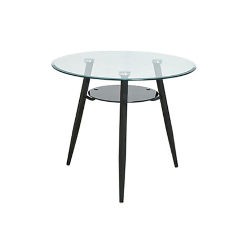 Stile semplicità Mobili rotondi in vetro tavolo da pranzo con base di treppiedi