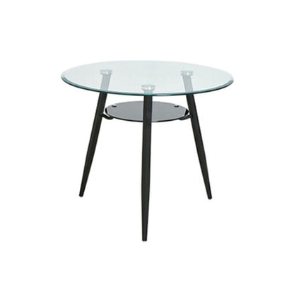 Stile semplicità Mobili rotondi in vetro tavolo da pranzo con base di treppiedi