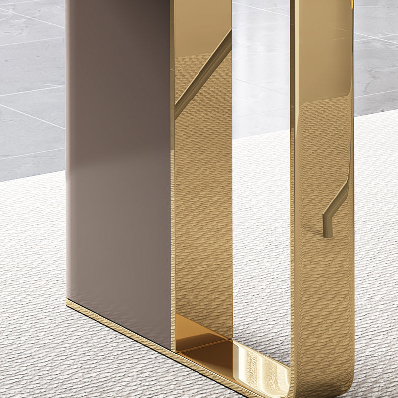 二重台座付きの豪華な焼結された石の上部テーブル長方形の白いテーブル