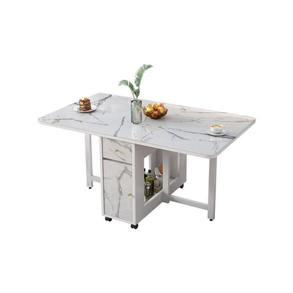 Tavolo da pranzo in pietra sinterizzato moderno tavolo da pranzo a goccia bianca