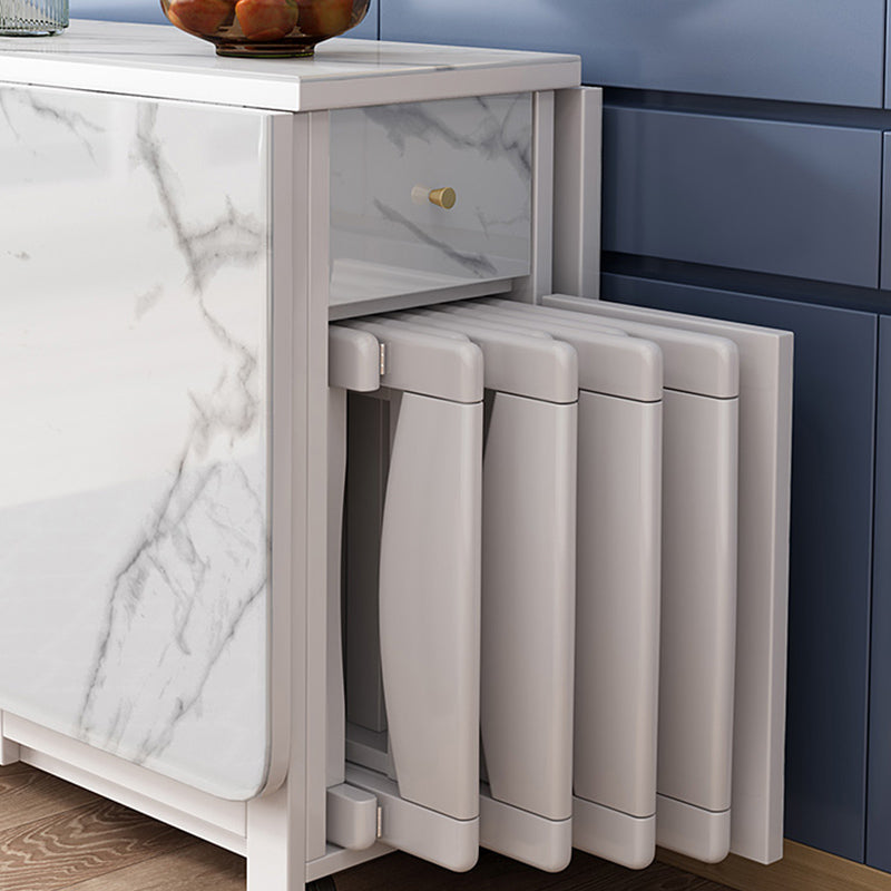 Tavolo da pranzo in pietra sinterizzato moderno tavolo da pranzo a goccia bianca