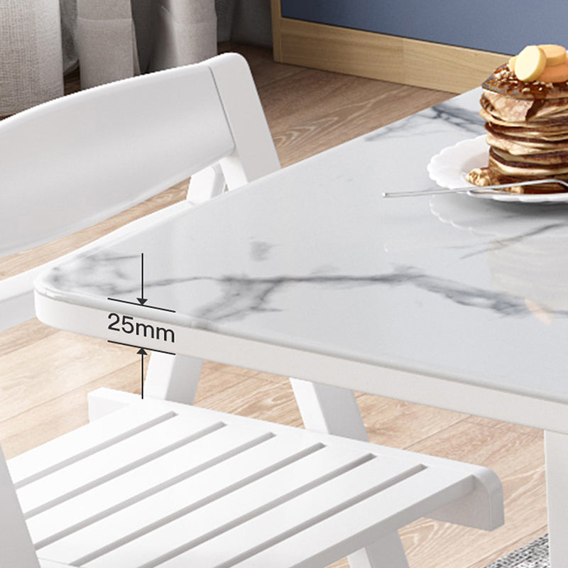 Tavolo da pranzo in pietra sinterizzato moderno tavolo da pranzo a goccia bianca