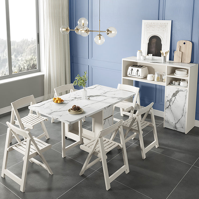 Tavolo da pranzo in pietra sinterizzato moderno tavolo da pranzo a goccia bianca