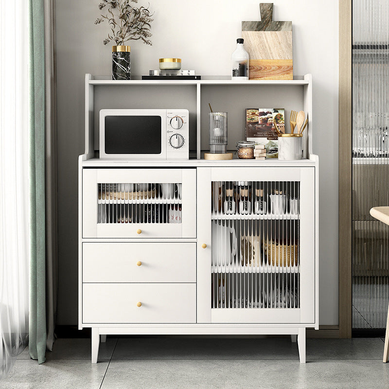 Sideboard moderna della porta in pietra 39,5 "L buffet soggiorno 2 server dei cassetti