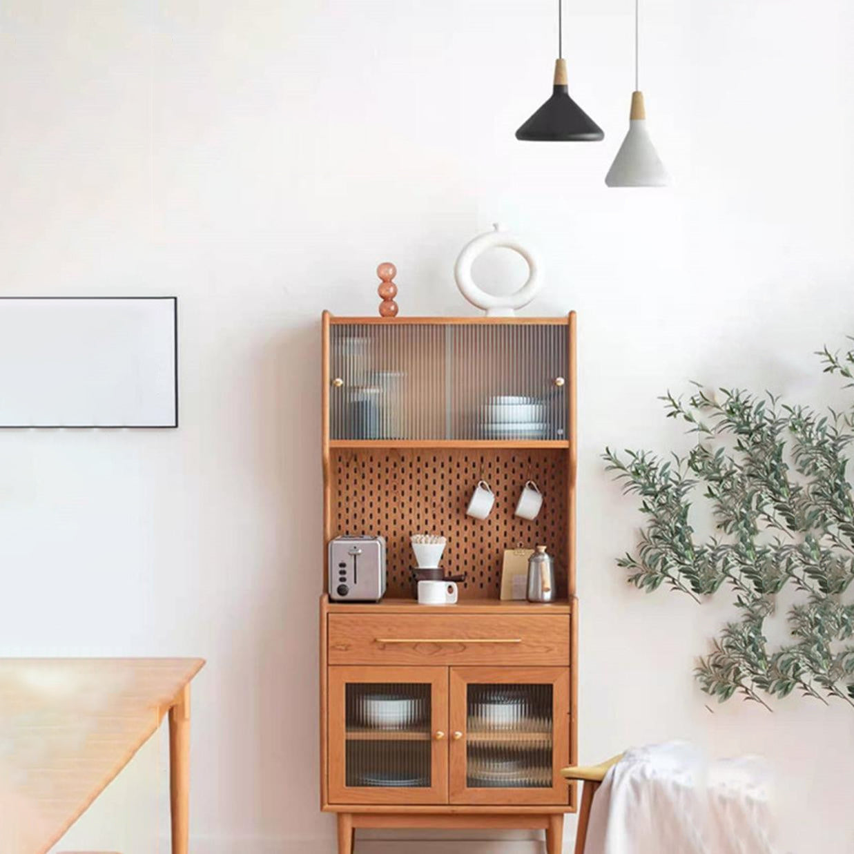 Server buffet in stile glam Server da pranzo in altezza da 70 pollici per soggiorno