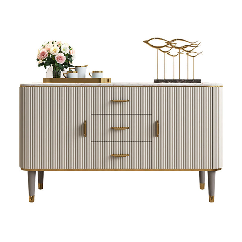 Luxury Style Sideboard 32-inch Height Stone Top Cupboard for Kitchen 59"L x 16"W x 31"H Clearhalo 'buffet_sideboard' 'Buffets & Sideboards' 'furn' 'furn_buffet_sideboard' 'Furniture' 'Kitchen & Dining Furniture' 5648784