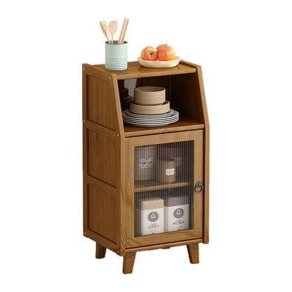 Moderner Bambus 37,4 "H Sideboard Buffet Esszimmer Buffet Server in Brown