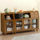 Moderner Bambus 37,4 "H Sideboard Buffet Esszimmer Buffet Server in Brown