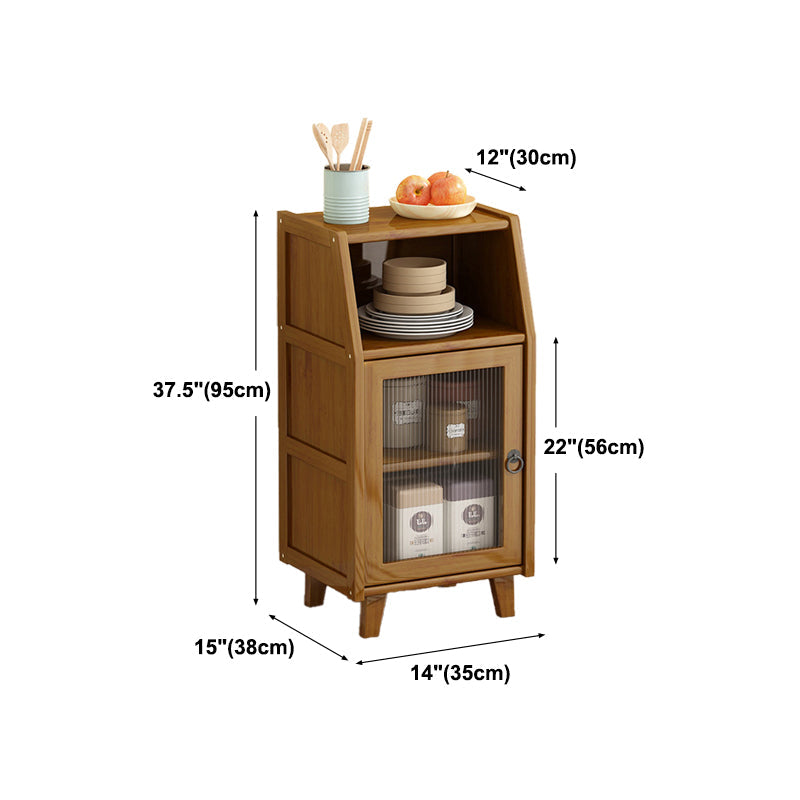 Moderner Bambus 37,4 "H Sideboard Buffet Esszimmer Buffet Server in Brown