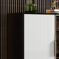 Legno ingegnerizzato glam 33.4 "H Server buffet per sala da pranzo a buffet in bianco e nero