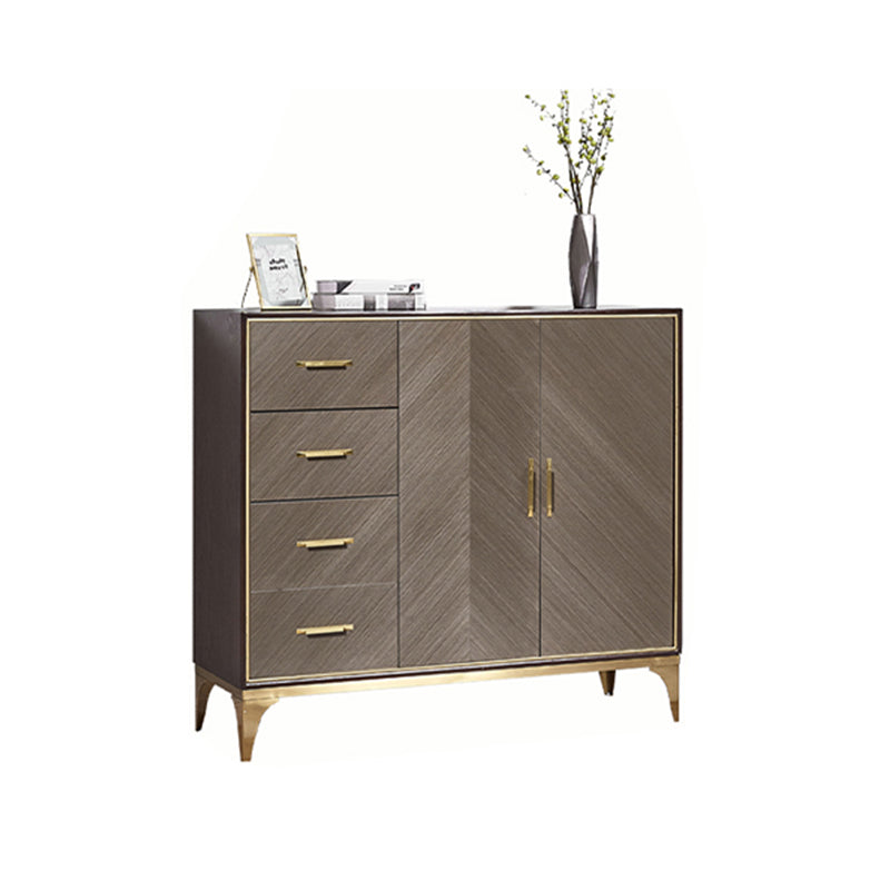Glam Wood 42.5 "H Server a buffet marrone buffet per buffet con cassetti e archiviazione