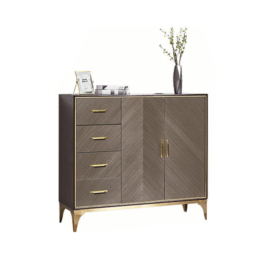 Glam Wood 42.5 "H Server a buffet marrone buffet per buffet con cassetti e archiviazione