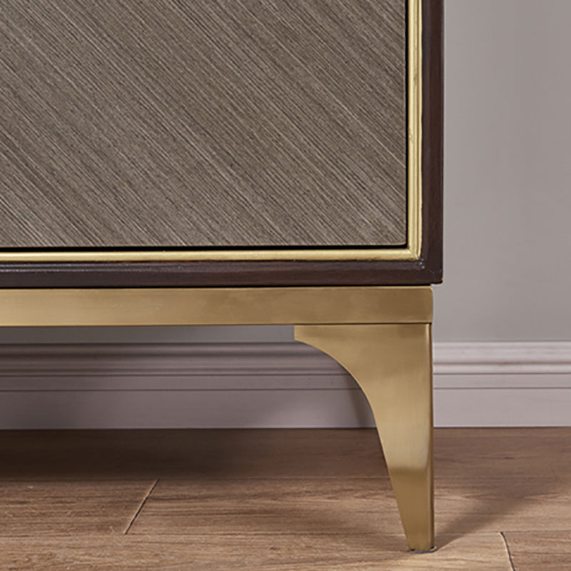 Glam Wood 42.5 "H Server a buffet marrone buffet per buffet con cassetti e archiviazione