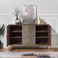 Glam Wood 42.5 "H Server a buffet marrone buffet per buffet con cassetti e archiviazione
