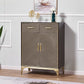 Glam Wood 42.5 "H Server a buffet marrone buffet per buffet con cassetti e archiviazione