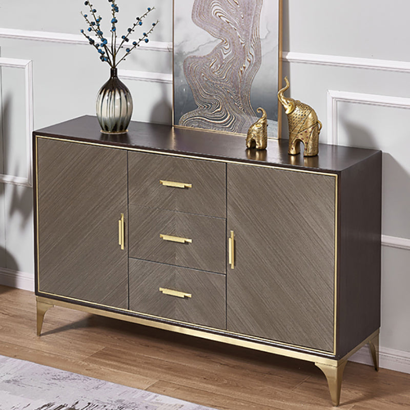 Glam Wood 42.5 "H Server a buffet marrone buffet per buffet con cassetti e archiviazione
