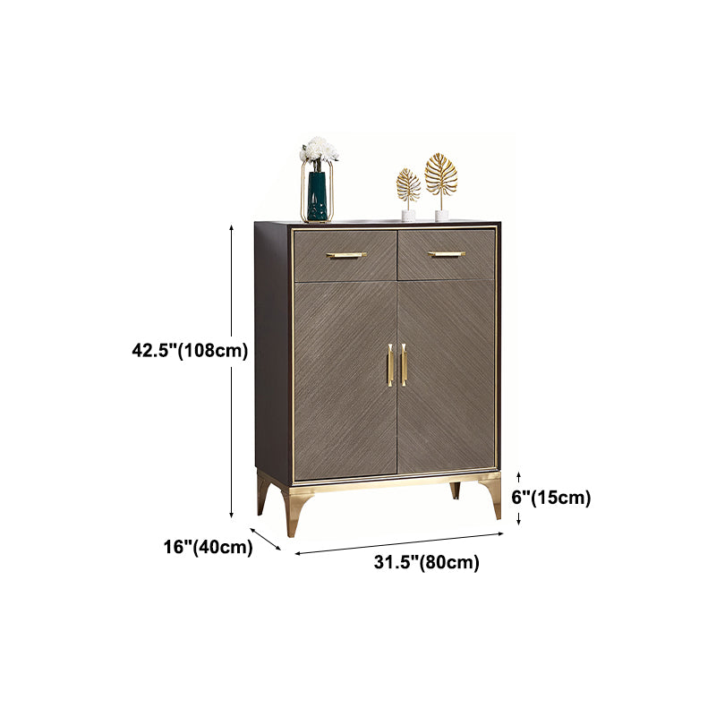 Glam Wood 42.5 "H Server a buffet marrone buffet per buffet con cassetti e archiviazione