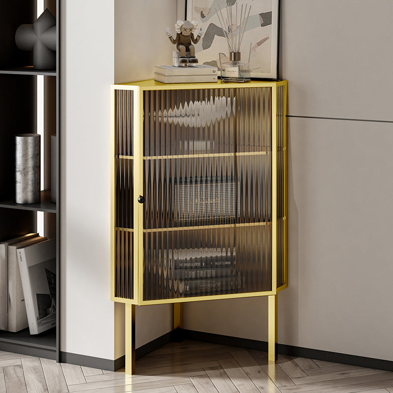 Living Room Metal Buffet Stand 39.5 "H moderno mobile vetro Server buffet