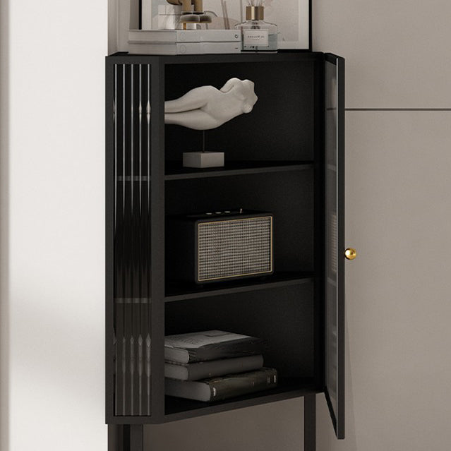 Living Room Metal Buffet Stand 39.5 "H moderno mobile vetro Server buffet