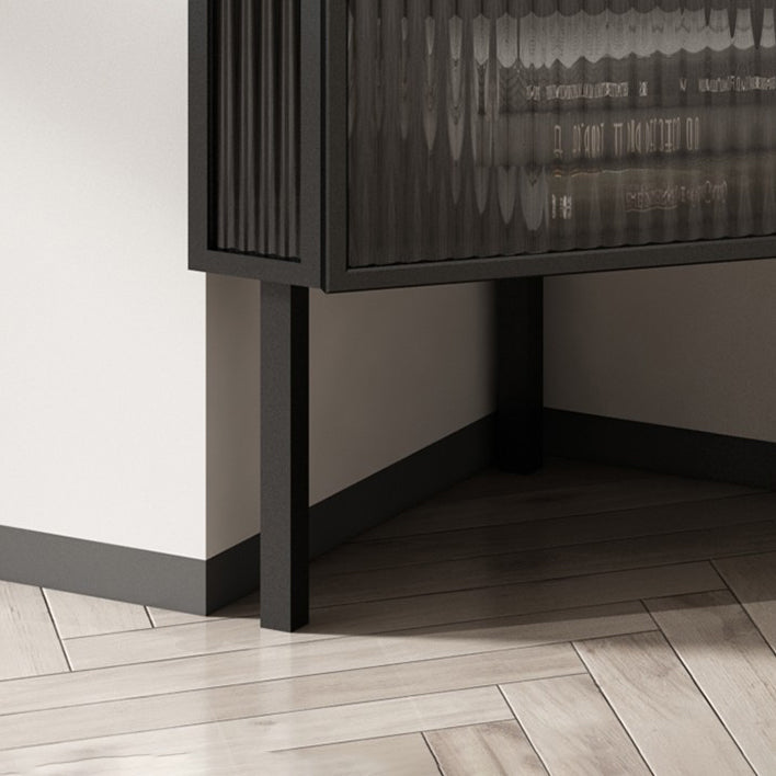 Living Room Metal Buffet Stand 39.5 "H moderno mobile vetro Server buffet