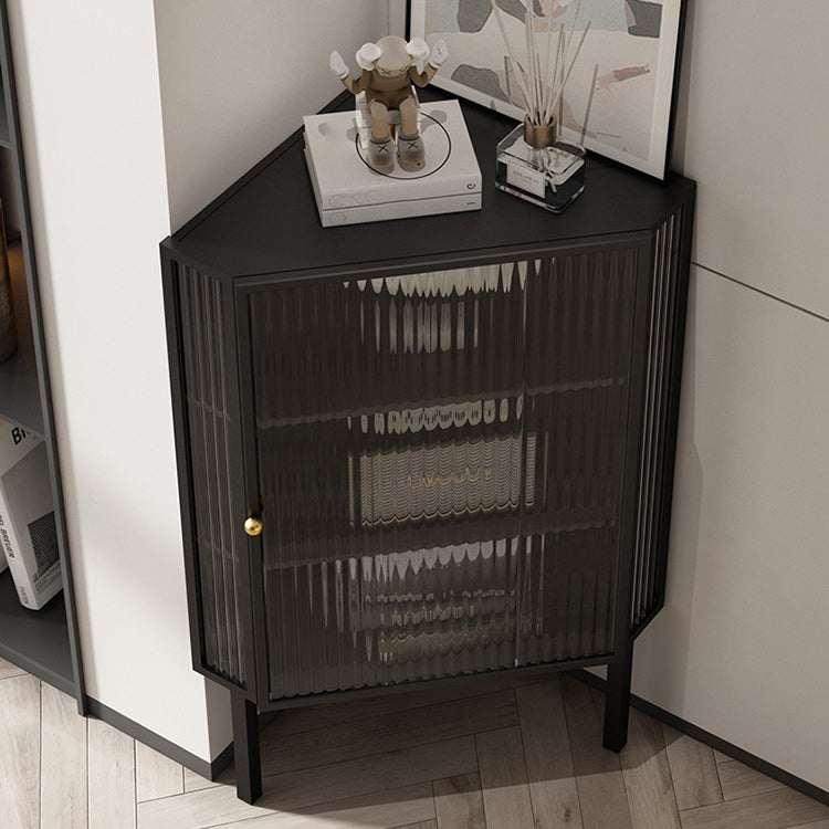 Living Room Metal Buffet Stand 39.5 "H moderno mobile vetro Server buffet