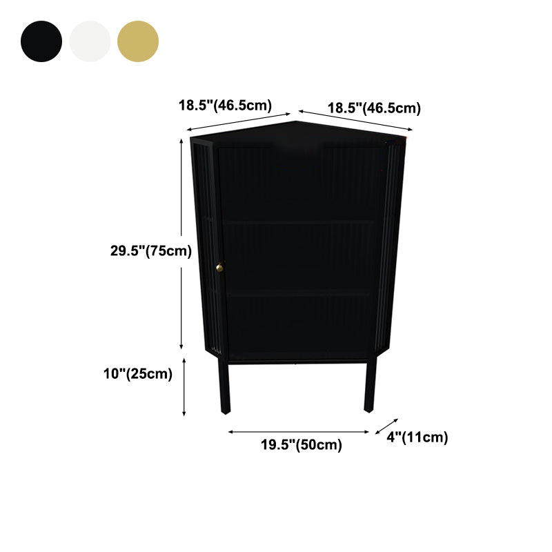 Living Room Metal Buffet Stand 39.5 "H moderno mobile vetro Server buffet