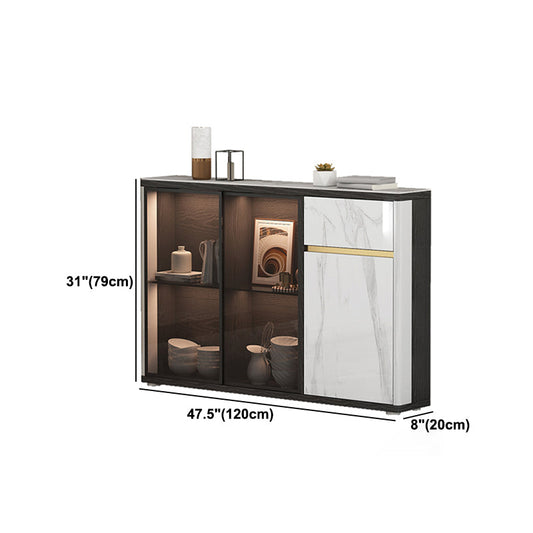 Porta di vetro in legno artificiale SIGHTRATTURA MODERNO SERVER SERVER CON POSSIMENTO PER CUSCINA