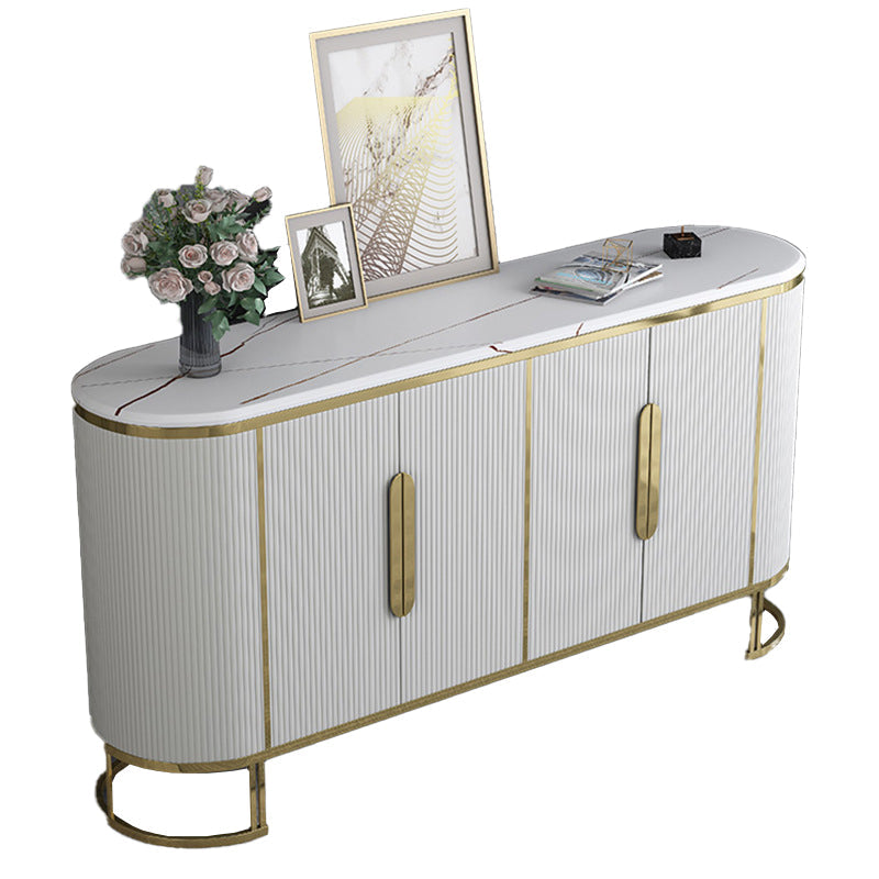 Glam Stone Stone Bodeboard buffet 33.4 "H Sala da pranzo a 4 porte Server