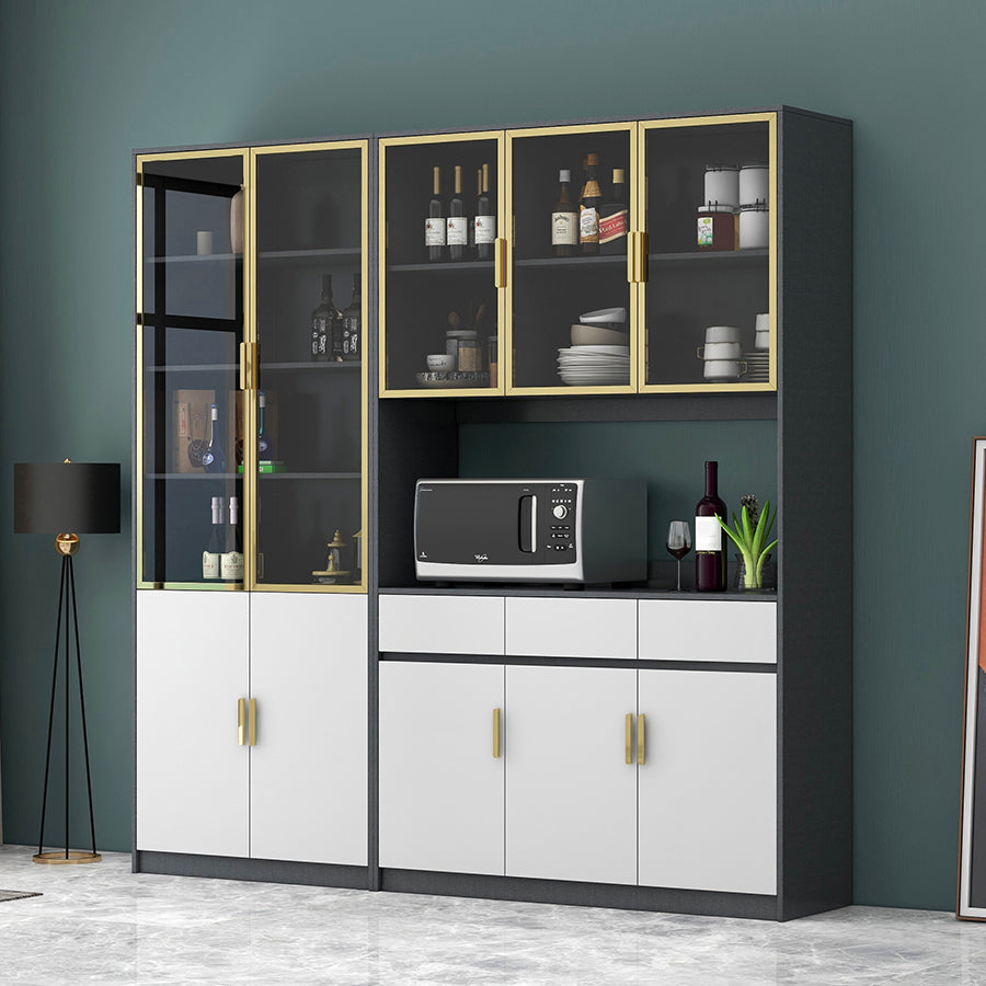 Cassetti cabinet server buffet glam in legno con archiviazione per soggiorno