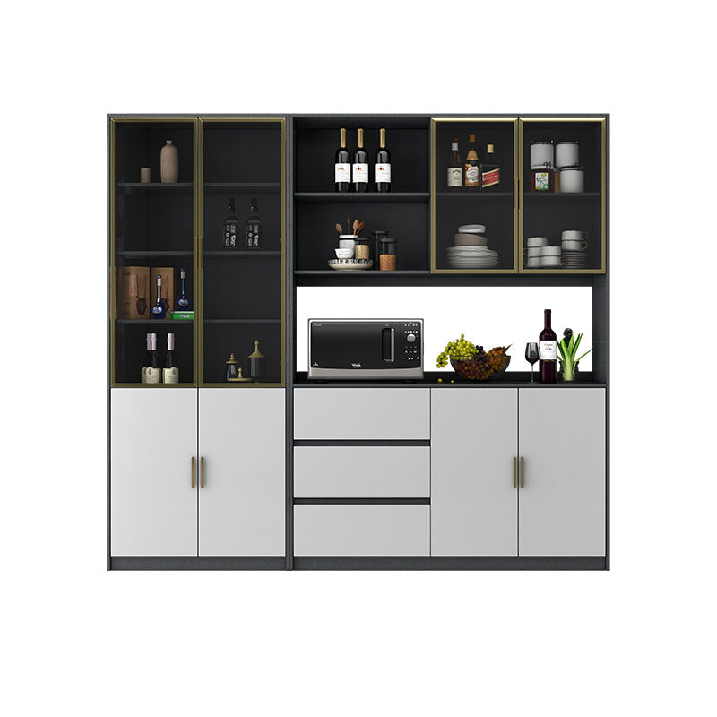 Cassetti cabinet server buffet glam in legno con archiviazione per soggiorno
