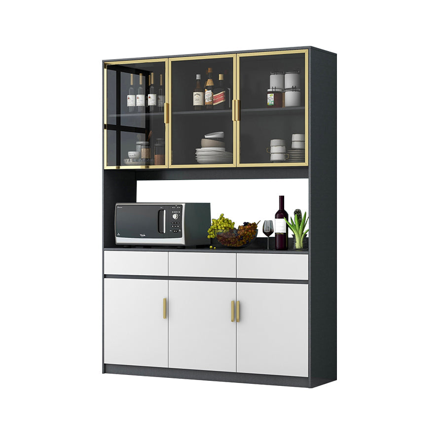 Cassetti cabinet server buffet glam in legno con archiviazione per soggiorno
