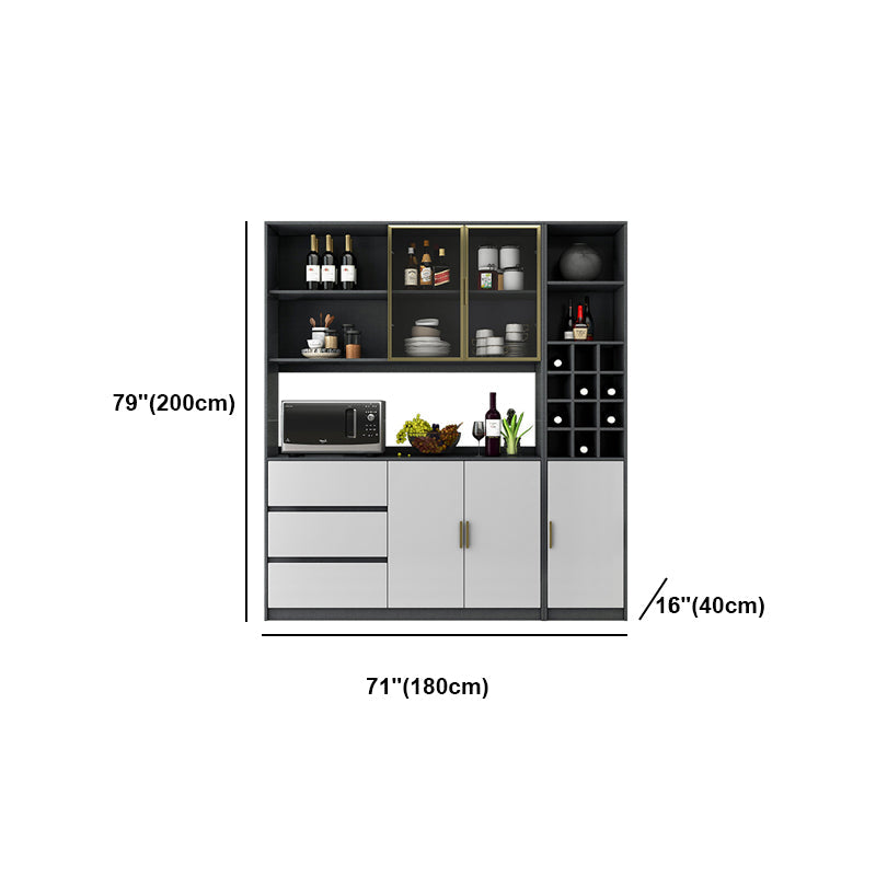 Cassetti cabinet server buffet glam in legno con archiviazione per soggiorno
