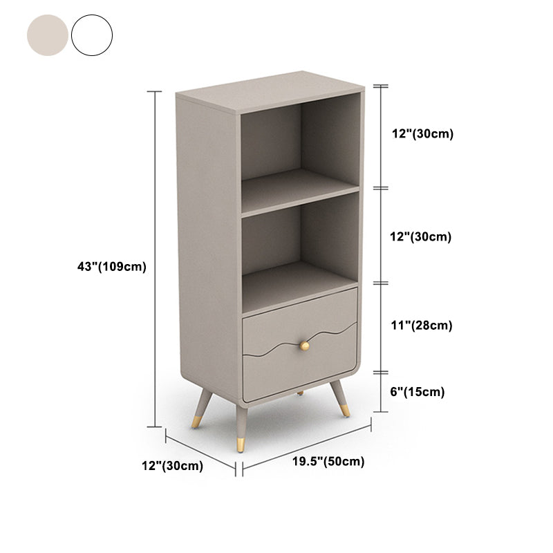 Estantería estándar de estantería de madera de ingeniería sólida de espalda cerrada para el hogar