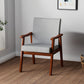 Mid-century Modern Rubberwood Solid Wood Frame Basic Four Leg Accent Armchair