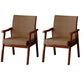 Mid-century Modern Rubberwood Solid Wood Frame Basic Four Leg Accent Armchair