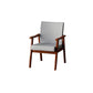 Mid-century Modern Rubberwood Solid Wood Frame Basic Four Leg Accent Armchair