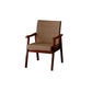 Mid-century Modern Rubberwood Solid Wood Frame Basic Four Leg Accent Armchair