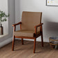Mid-century Modern Rubberwood Solid Wood Frame Basic Four Leg Accent Armchair